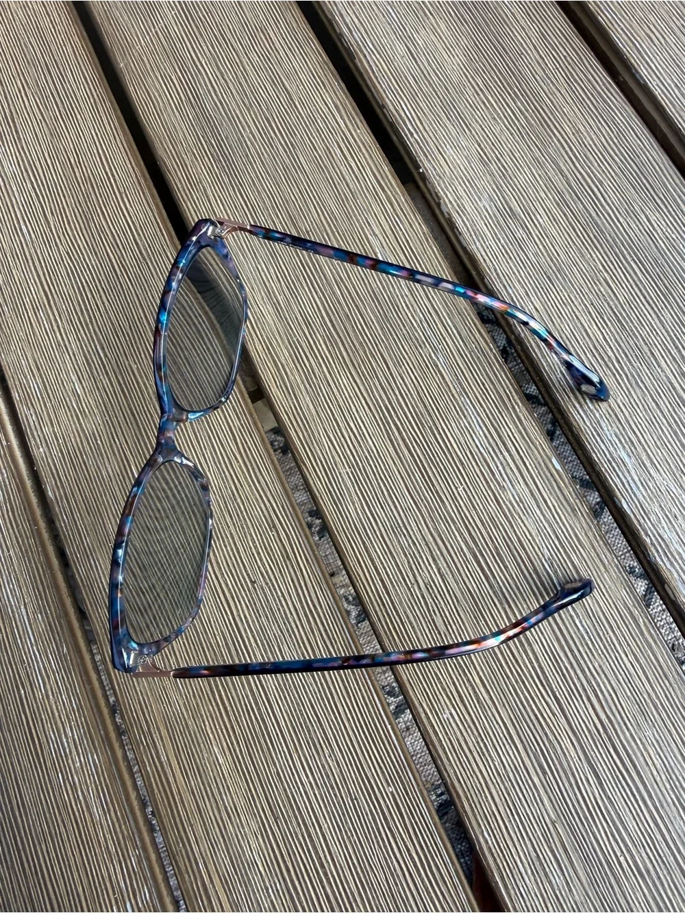 FYSH 3683 Eyeglasses Multicolor Blue Purple Frames 54-15-140 peacock pearl